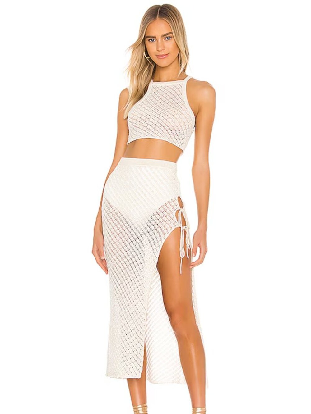 Camila Coehlo Revolve Offshore Crochet Cover Up Set